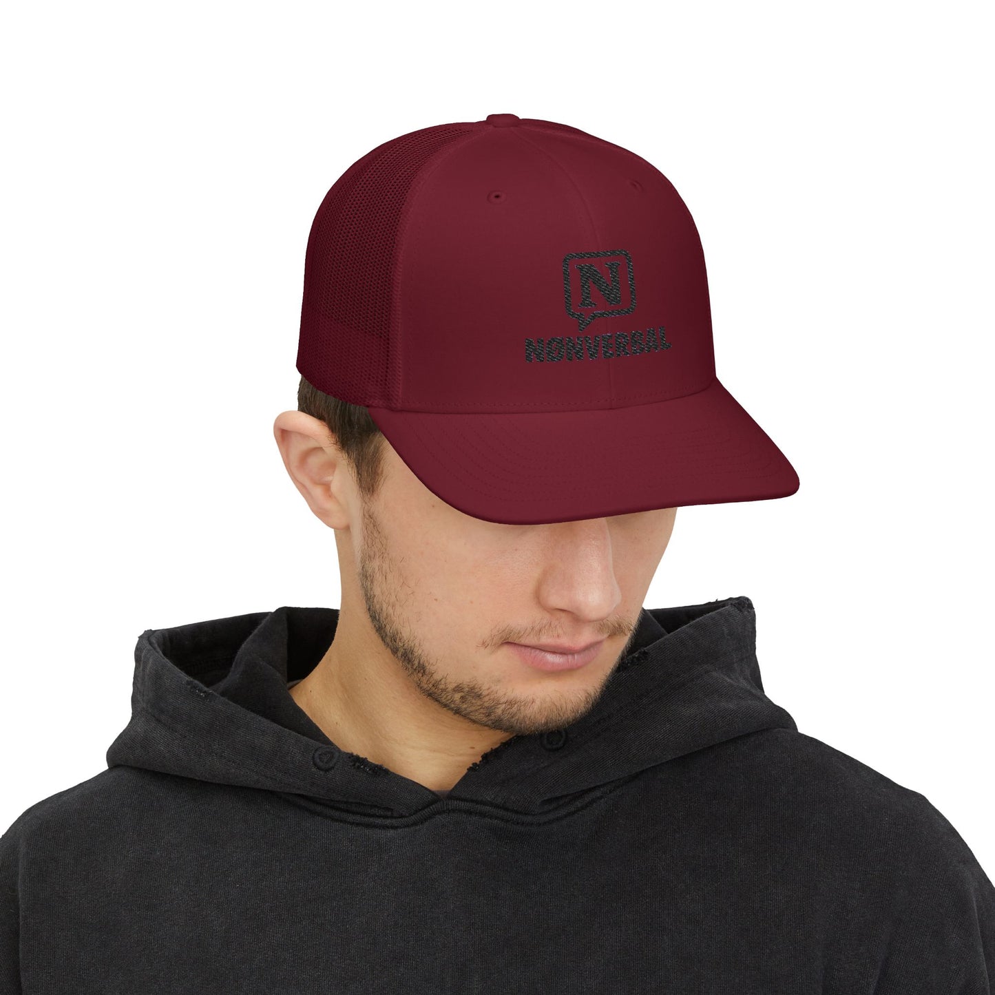 Nonverbal Snapback Trucker Cap, Cool Dad Hat, Casual Outdoor Cap, Unique Embroidered Hat, Gift for Him, Everyday Wear