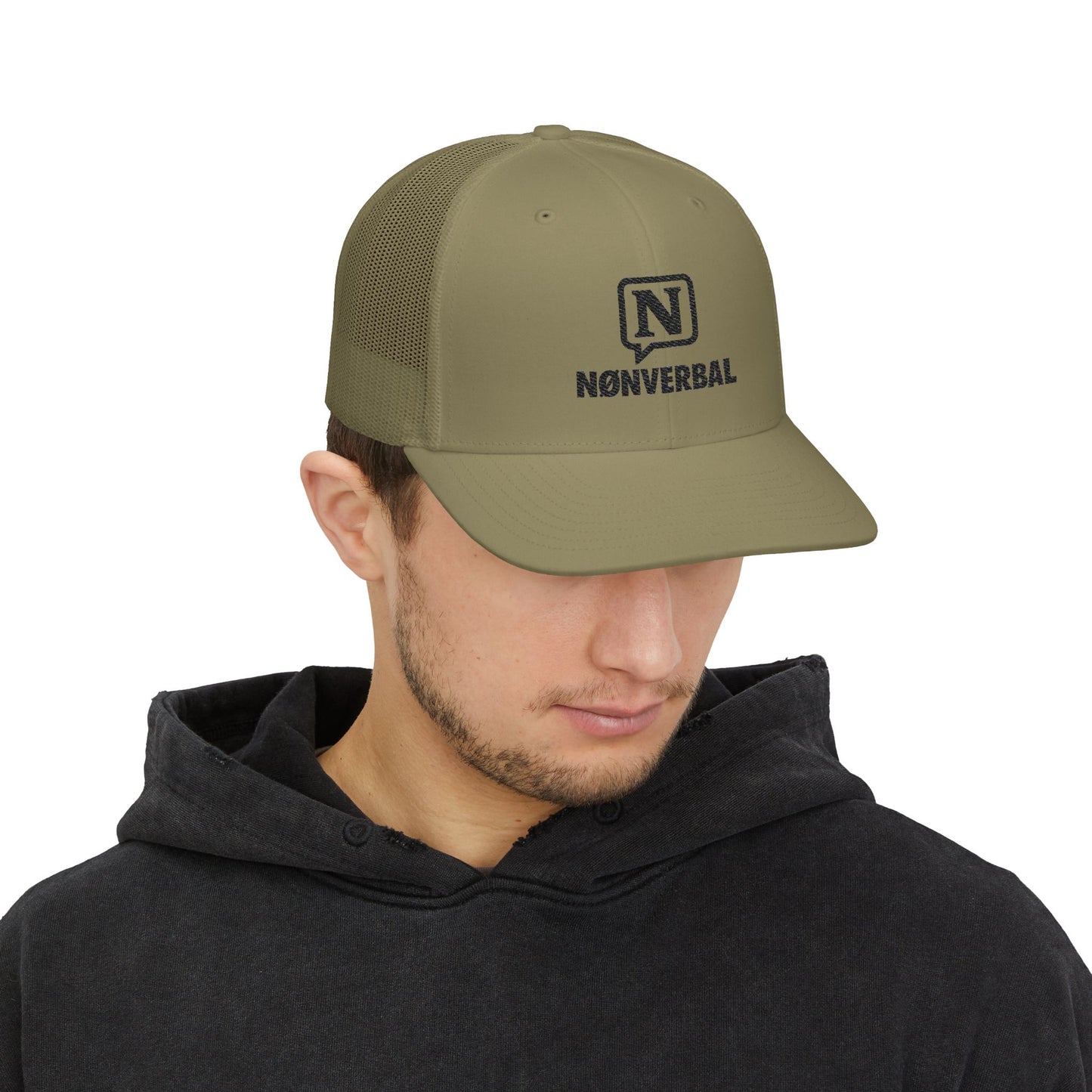 Nonverbal Snapback Trucker Cap, Cool Dad Hat, Casual Outdoor Cap, Unique Embroidered Hat, Gift for Him, Everyday Wear
