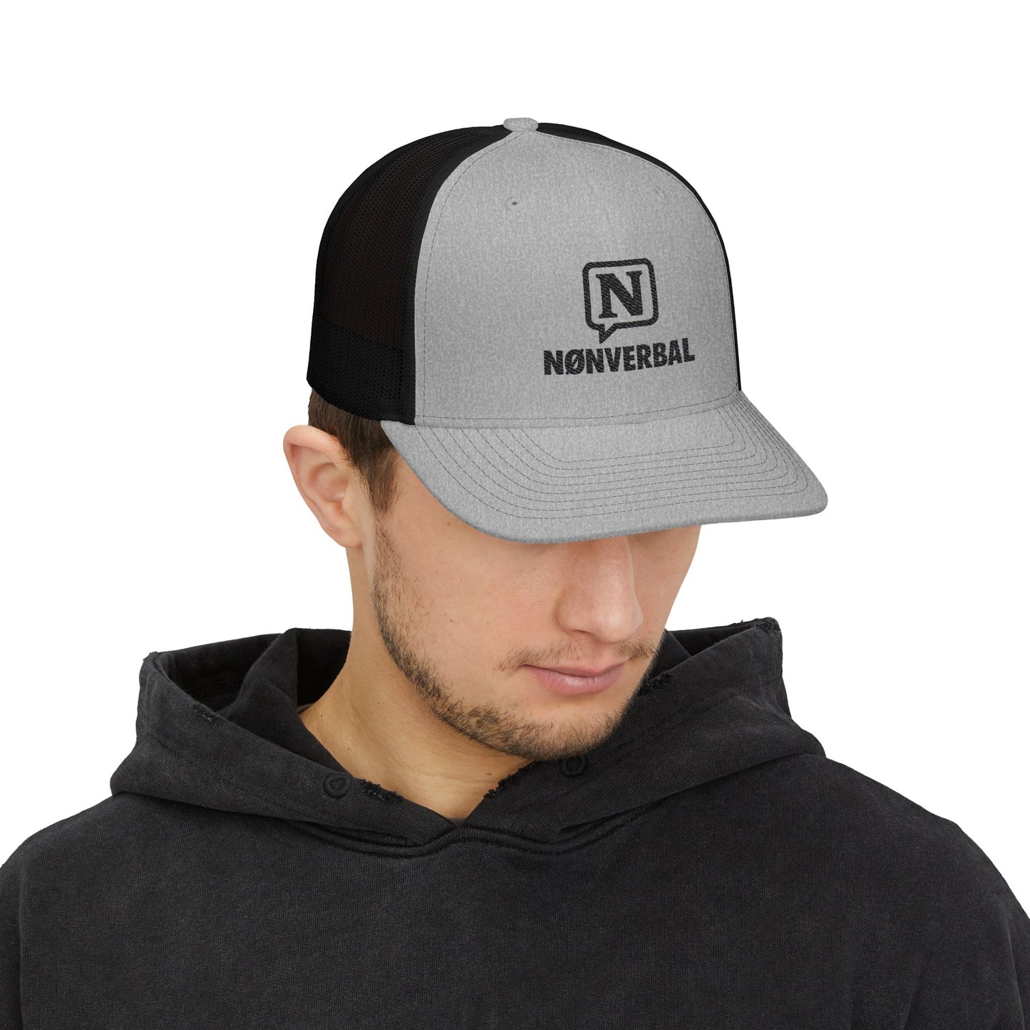 Nonverbal Snapback Trucker Cap, Cool Dad Hat, Casual Outdoor Cap, Unique Embroidered Hat, Gift for Him, Everyday Wear