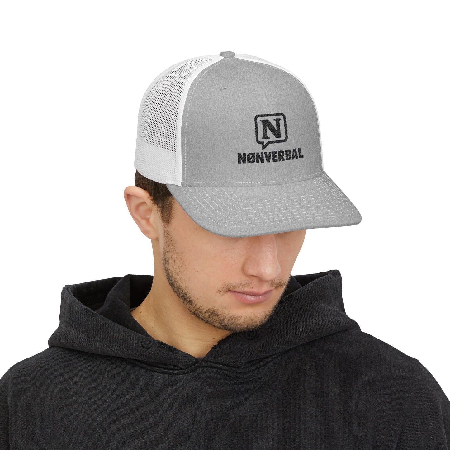 Nonverbal Snapback Trucker Cap, Cool Dad Hat, Casual Outdoor Cap, Unique Embroidered Hat, Gift for Him, Everyday Wear